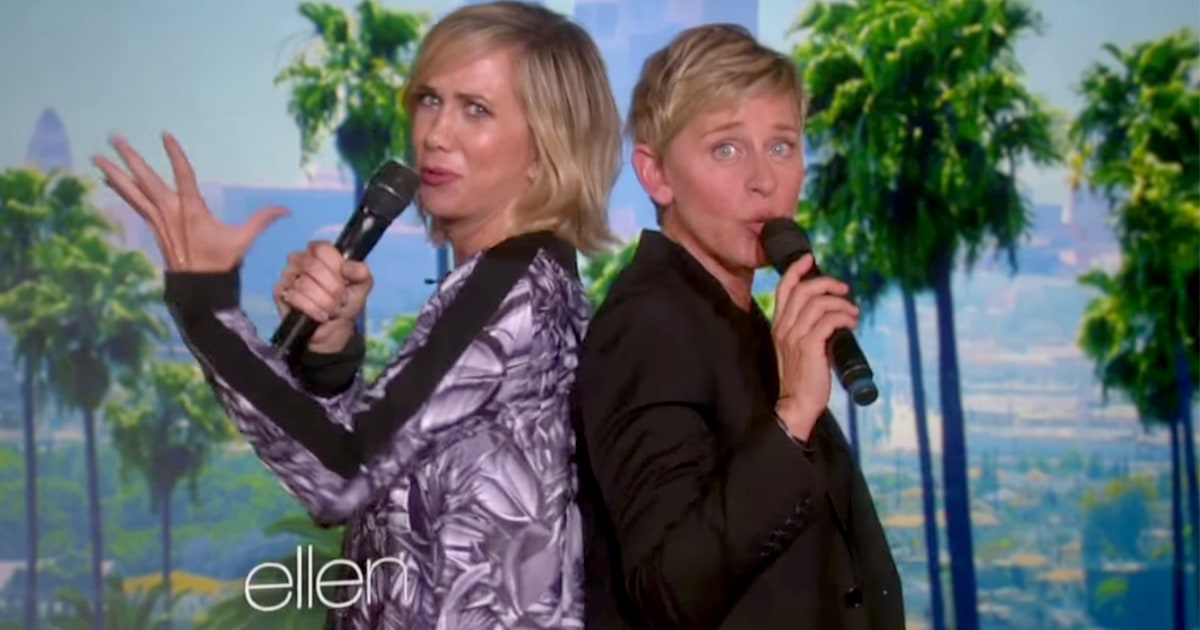 Kristen Wiig, Ellen DeGeneres sing 'Let It Go' from 'Frozen'