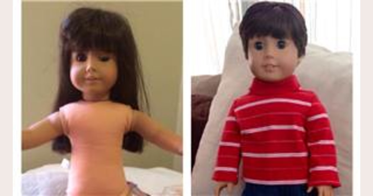 Girl and cheap boy doll