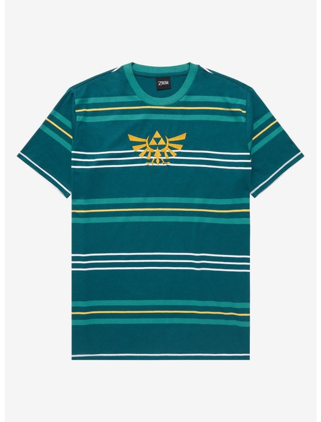 Nintendo Legend of Zelda Striped Crest T-Shirt - BoxLunch Exclusive