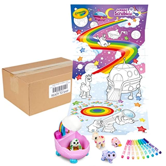 Crayola Scribble Scrubbie Peculiar Pets Rainbow Tub Set