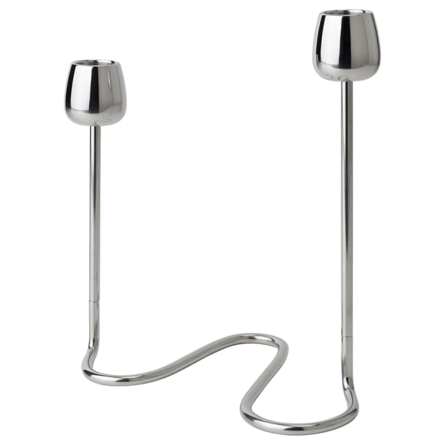 IKEA Silverpäron Silver Candlestick for 2 candles